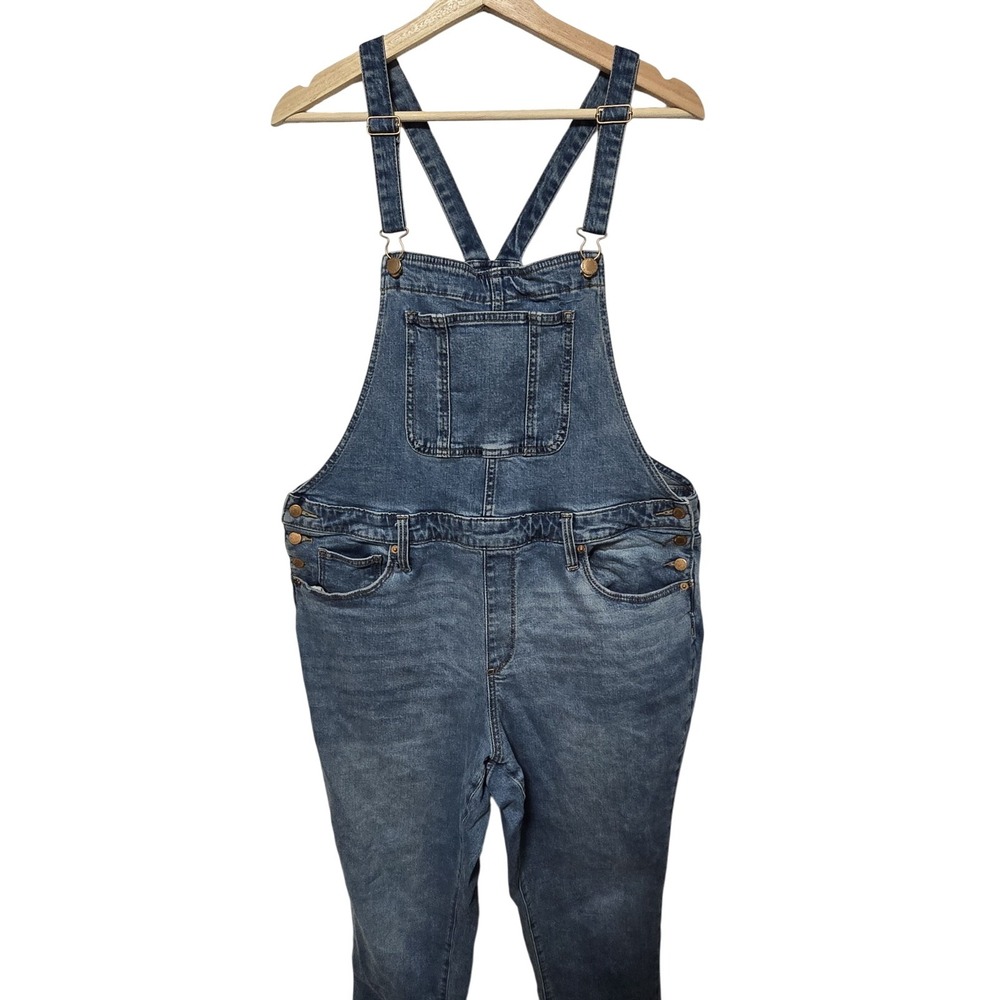 Universal Thread Denim‎ Jean Wide Leg Overalls Women's Sz 16/33R Cottagecore Y2K